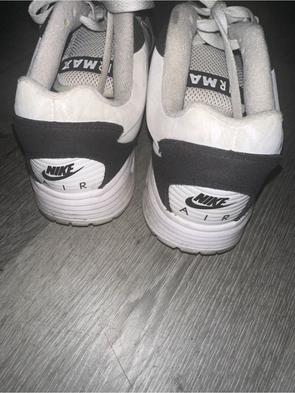 Nike White and Black Air Max Low-Top Sneakers
